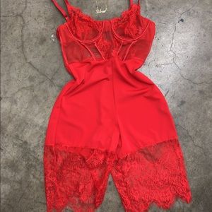 Red Lace bodysuit from Baddieville